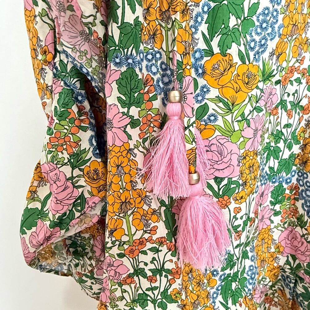 J. Crew Side-Ruffle Tunic in Liberty Mini Floral Walk - Picture 7 of 8